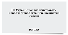 На Украине начало действовать новое торговое ограничение против России