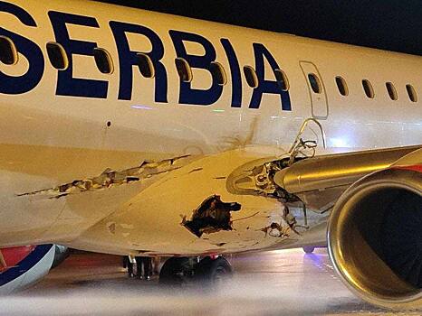 Лайнер Air Serbia при взлете пробил фюзеляж и повредил крыло