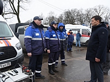 Смотр техники, которая подготовлена на случай ликвидации последствий паводка, прошел сегодня в Вологде