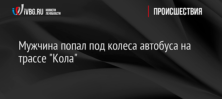 Мужчина попал под колеса автобуса на трассе "Кола"