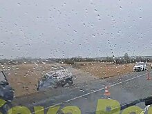 Под Нижним Ломовом автомобиль ГИБДД слетел с дороги после аварии