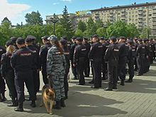 Развод полиции города состоялся в центре Новосибирска