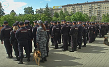 Развод полиции города состоялся в центре Новосибирска