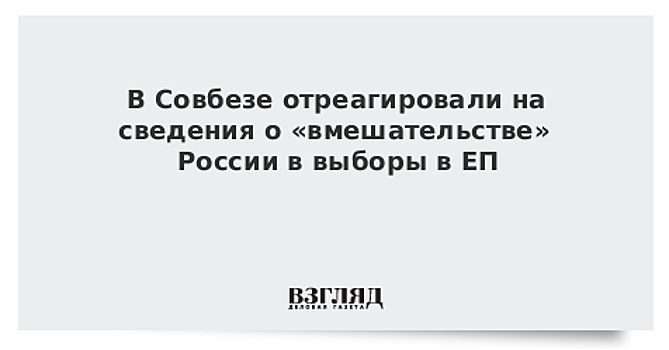 В Совбезе РФ назвали полным абсурдом заявления о якобы вмешательстве России в выборы в ЕП