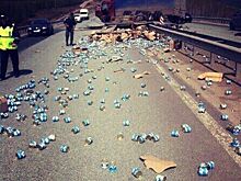 На трассе Оренбург – Уфа грузовик со сгущенкой попал в аварию