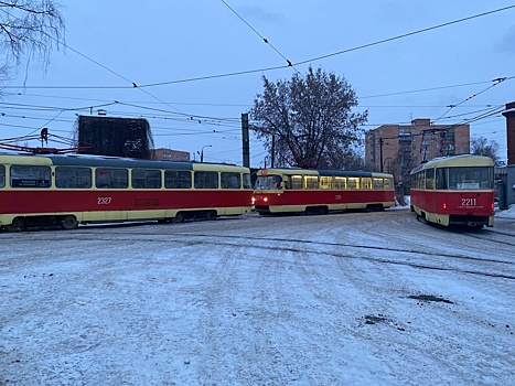 В Ижевске возобновили движение трамваев №10 и №12 от улицы Халтурина до Ворошилова