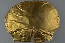 Обнаружена погребальная маска из золота возрастом три тысячи лет