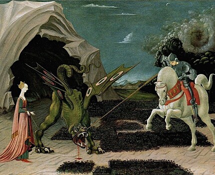 В Эрмитаже представили полотно Паоло Уччелло «Святой Георгий, поражающий дракона»