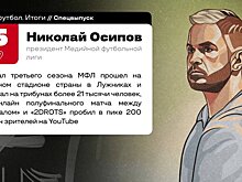 Президент Медиалиги Осипов – 15-й в списке самых влиятельных людей российского футбола от «Спорт-Экспресса»