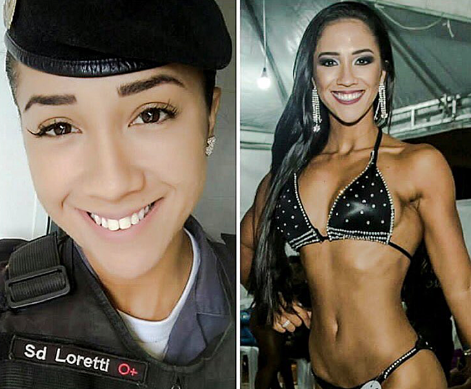 Полицейская из Бразилии: на работе и в миру