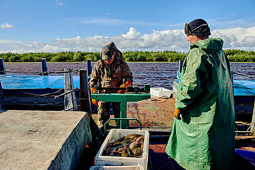 Спикер ямальского Заксобрания встретился с рыбаками на берегу реки
