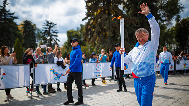 Этап эстафеты огня зимней Универсиады 2019 года прошел в Алма-Ате