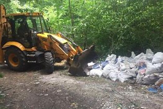 В Железноводске из леса вывезли три грузовика строительных отходов