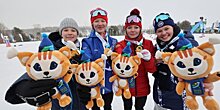 Команды «Березка» и «Снежинка» победили в «Эстафете дружбы» по лыжным гонкам на играх «Дети Азии»