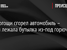 В Будогощи сгорел автомобиль – рядом лежала бутылка из-под горючего