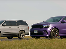Dodge Durango SRT Hellcat и Cadillac Escalade V свели в дрэг-рейсинге