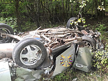 Под Новосилем погрузчик перевернулся в кювет