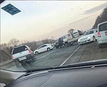 Массовое ДТП заблокировало движение по трассе в Приморье