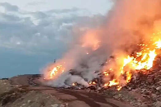 Новороссийцев попросили выкидывать меньше мусора из-за пожара на полигоне