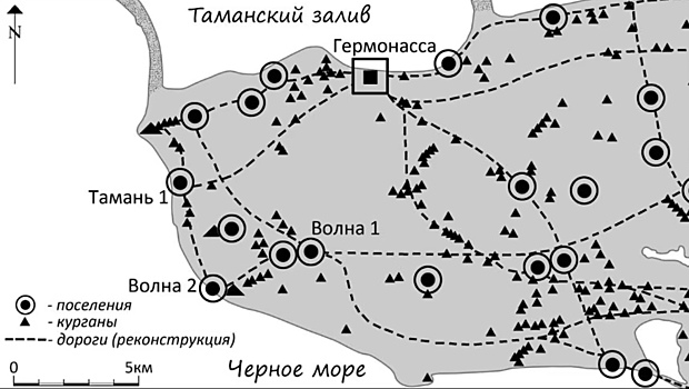 Обнаружен участок древней дороги на Таманском полуострове