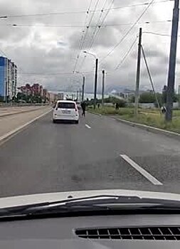 Бегущего от полицейских голого россиянина сняли на видео