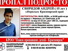 На севере Красноярского края вторые сутки ищут пропавшего подростка