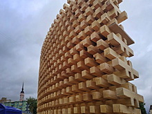 В новом парке началось строительство ротонды