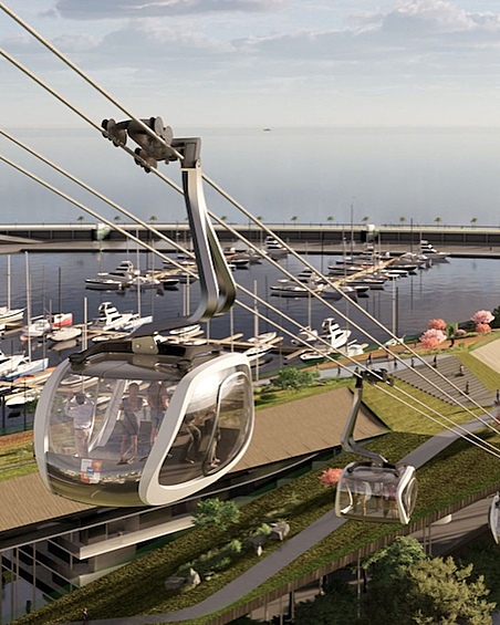 Предусмотрены 5 тематических зон: фестивальная, игровая, культура и искусство, гостеприимство, фитнес и спорт, Марина-сити.