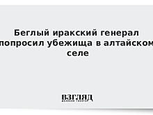 Беглый иракский генерал попросил убежища в алтайском селе