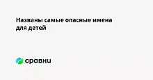 Названы самые опасные имена для детей