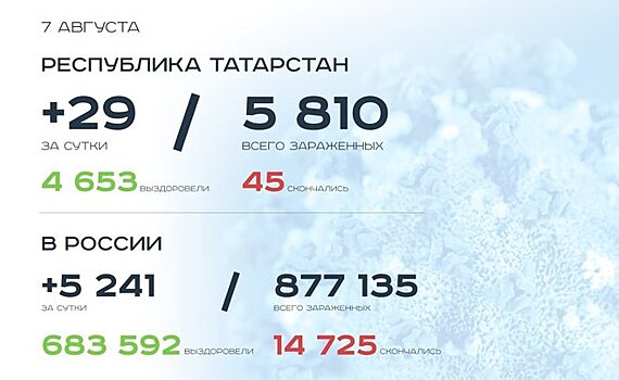 Главное о коронавирусе на 7 августа: вирус и ЕГЭ, Россия запатентовала лекарство от COVID-19