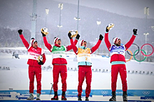 Команда ОКР выиграла мужскую лыжную эстафету 4х10 км