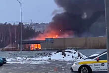 МЧС РФ: на месте пожара в ТЦ "Стройтракт" в Балашихе ликвидировано открытое горение