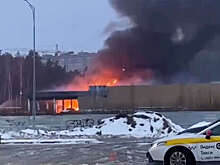 МЧС РФ: на месте пожара в ТЦ "Стройтракт" в Балашихе ликвидировано открытое горение