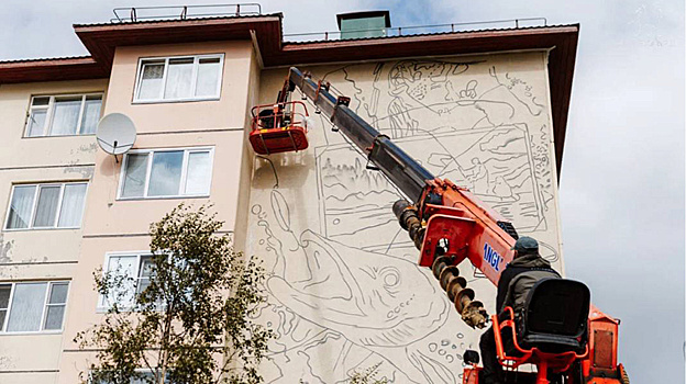 В Салехарде новый мурал увековечит традиции ямальских рыбаков