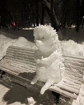 «Снеговик-суицидник» и «ёжик с хинкали». Саратовцы лепят снежные фигуры даже на трамвайных путях