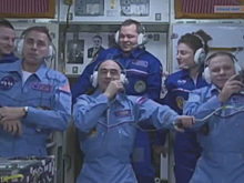 Экипаж МКС поздравил дочь Сергея Королева