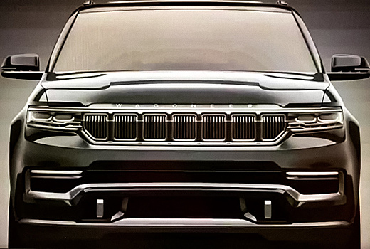 Посмотрите на светящуюся решётку радиатора нового Jeep Grand Wagoneer