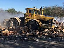 Польские яблоки раздавили трактором в Карасуке