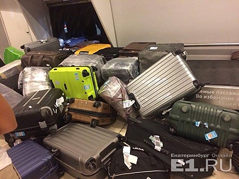 «Потеряно более 500 чемоданов»: в зале выдачи багажа в Кольцово скопилась гора бесхозных сумок