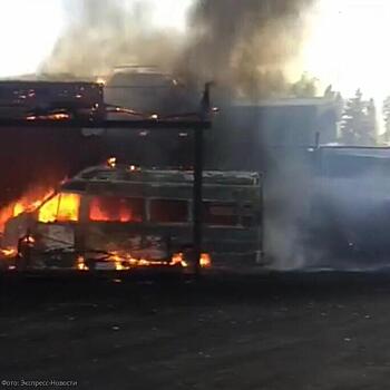 В результате пожара в Кисловодске сгорел автомобиль "Газель"