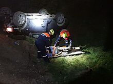 Под Судаком Mitsubishi улетел в кювет