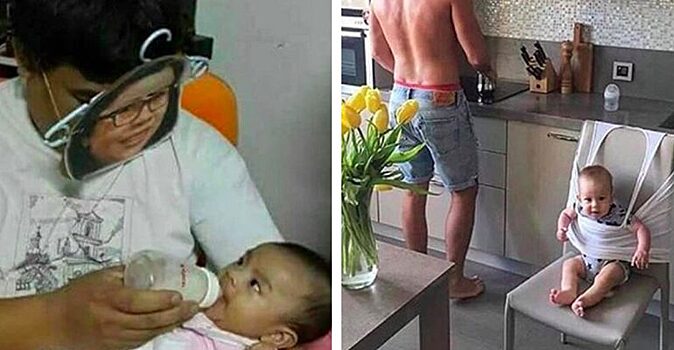 Папа может: 9 смешных фото о том, что случается, когда ребенка оставляют наедине с отцом