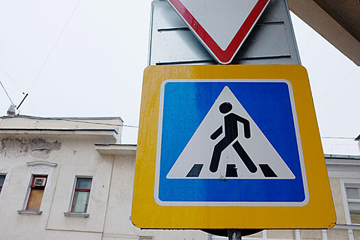 В Москве появился первый резиновый пешеходный переход
