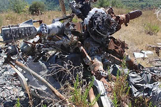 Опубликовано видео обломков сбитого Турцией российского бомбардировщика