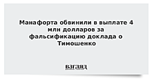 Манафорта обвинили в выплате 4 млн долларов за фальсификацию доклада о Тимошенко