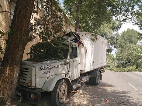 Спасаясь от падающего дерева, водитель грузовика из Орла влетел в другое