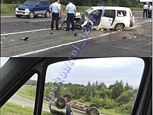 В результате страшного ДТП в Приморье перевернулся автомобиль