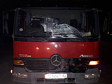 Грузовик насмерть сбил пешехода на объездной дороге в Чуйской области