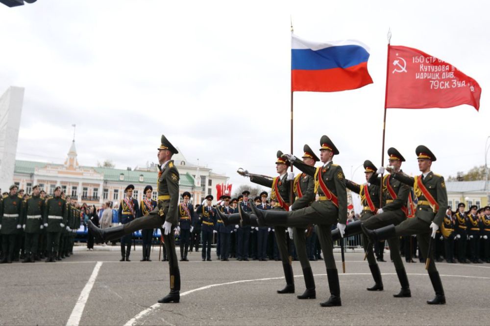 В Вологодской области провели Парад Победы при нулевой температуре